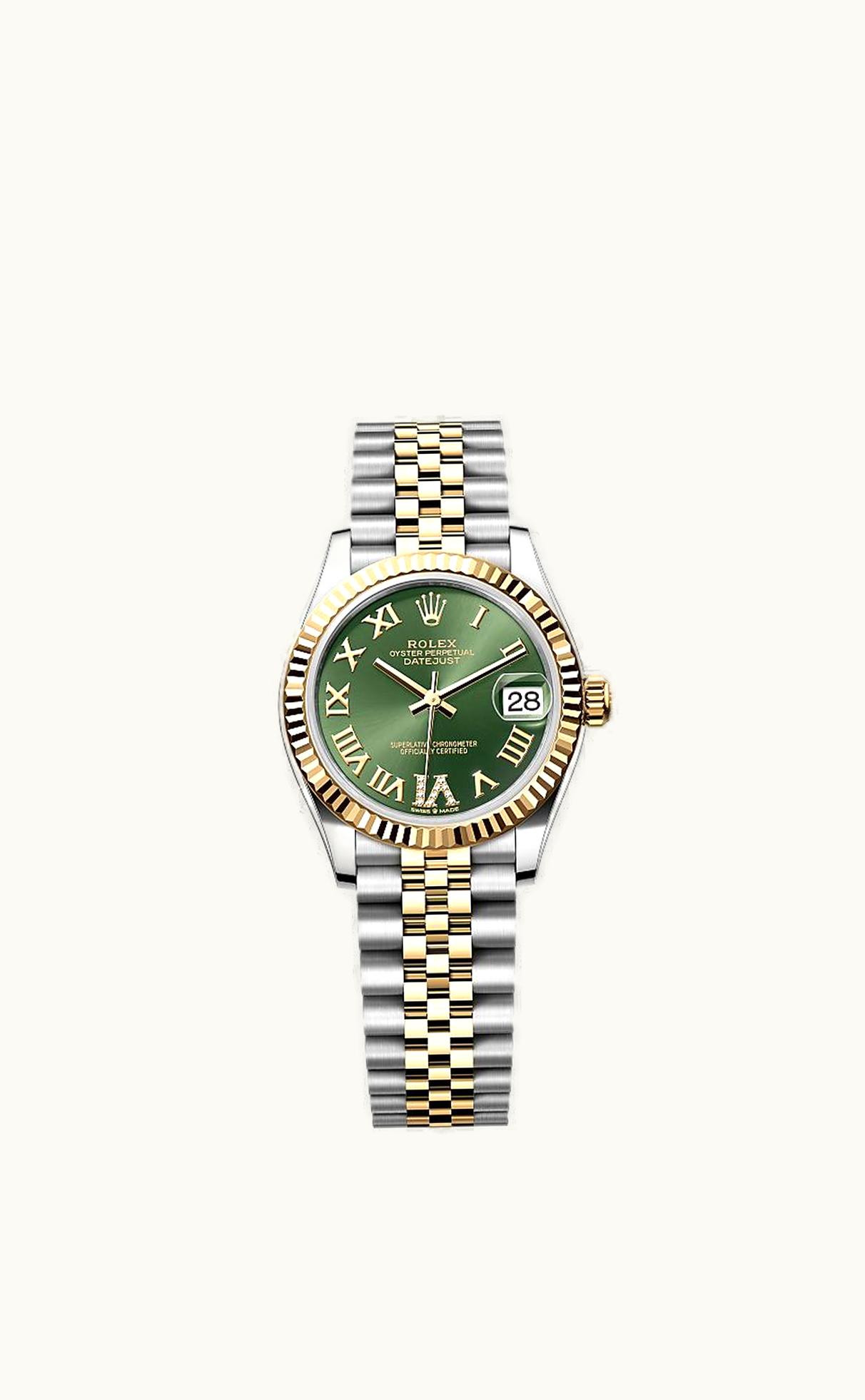 Rolex Datejust 31 Yellow Gold Diamond / President / Silver Roman