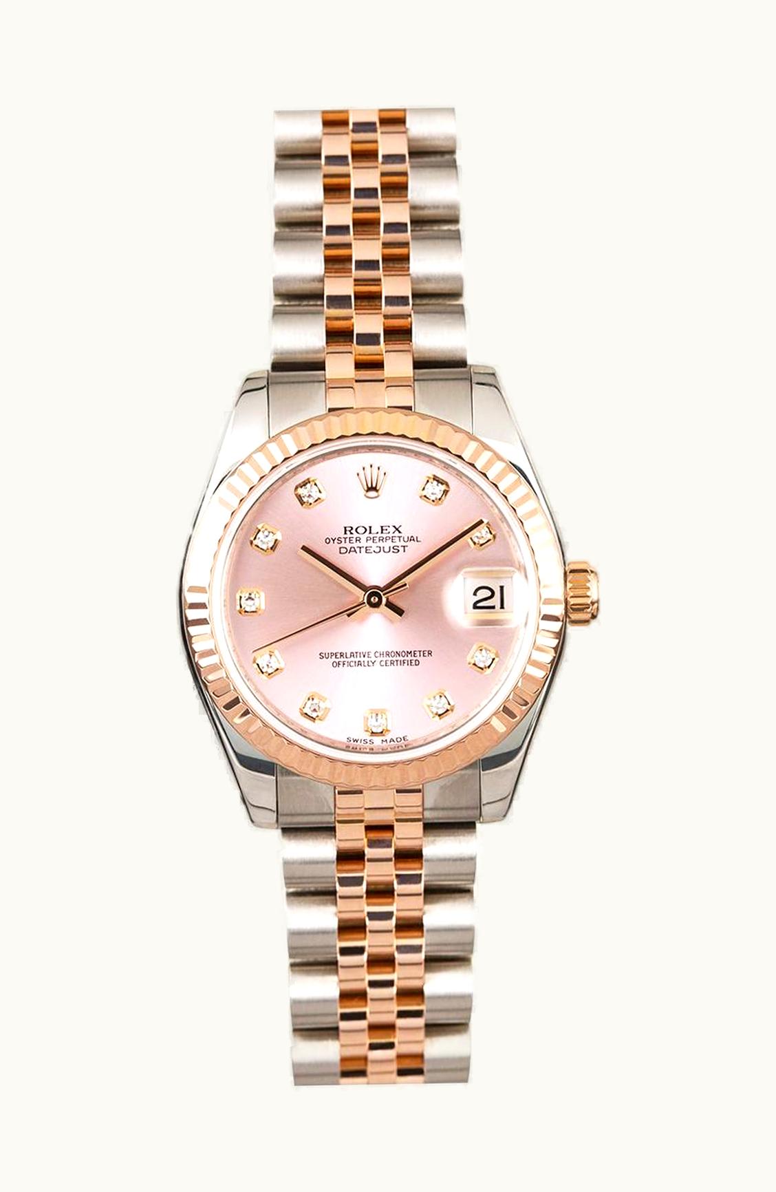 Rolex Datejust 31 Rolesor Everose Fluted / Oyster / Pink Diamond