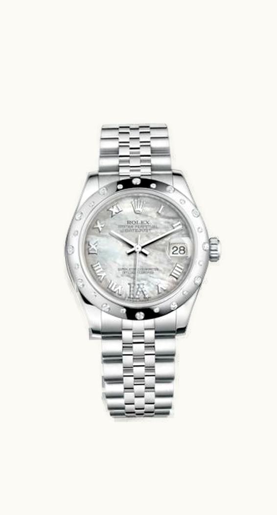 Rolex Datejust 31 Stainless Steel Domed Diamond / Jubilee / MOP - Roman