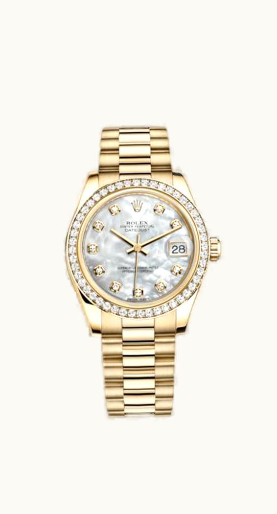 Rolex Datejust 31 Yellow Gold Diamond / President / MOP