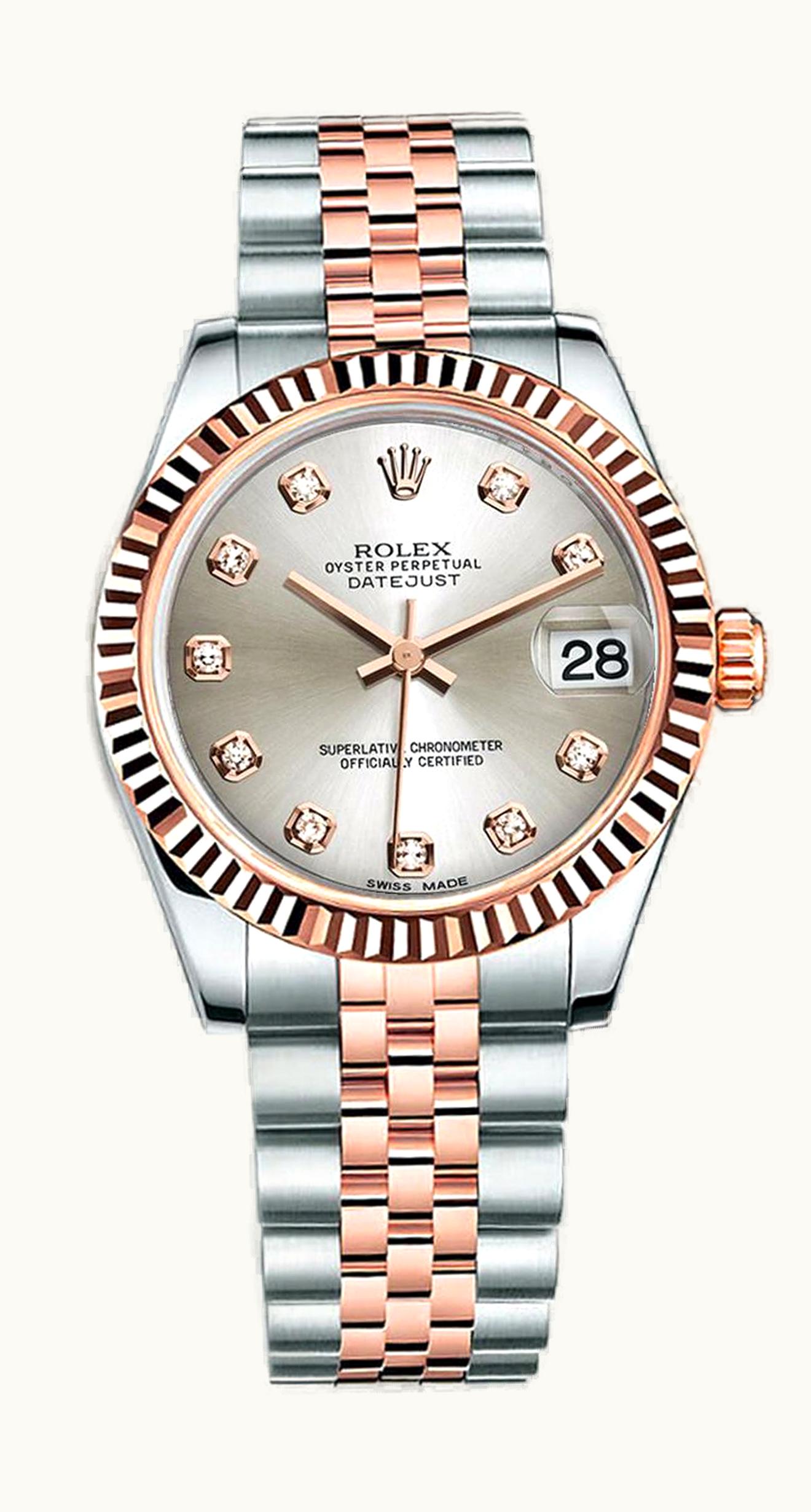 Rolex Datejust 31 Rolesor Everose Fluted / Oyster / Pink