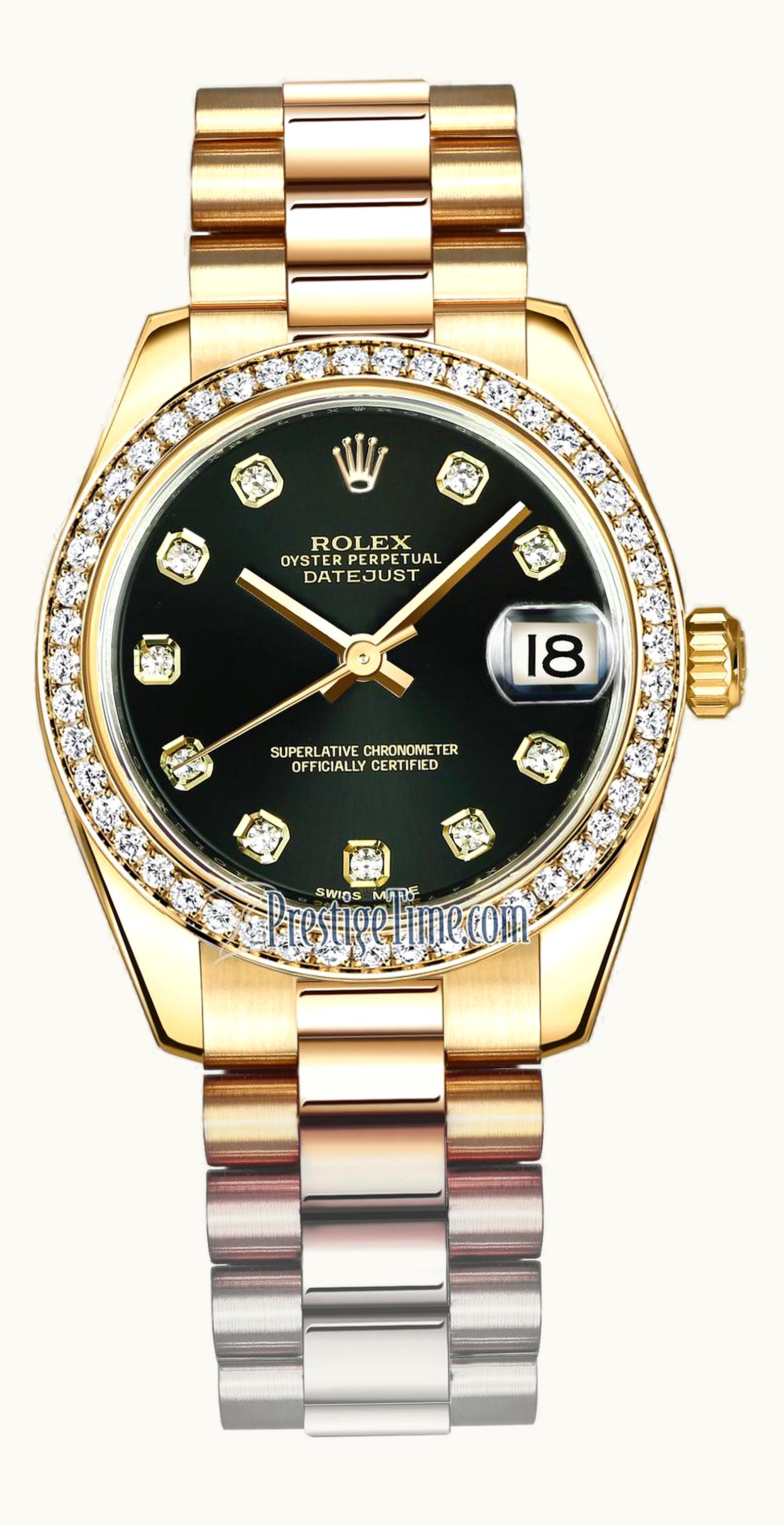 Rolex Datejust 31 Yellow Gold Diamond / President / Champagne Diamond
