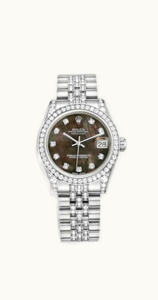 Rolex Datejust 31 White Gold Diamond / Jubilee Diamond / Black MOP