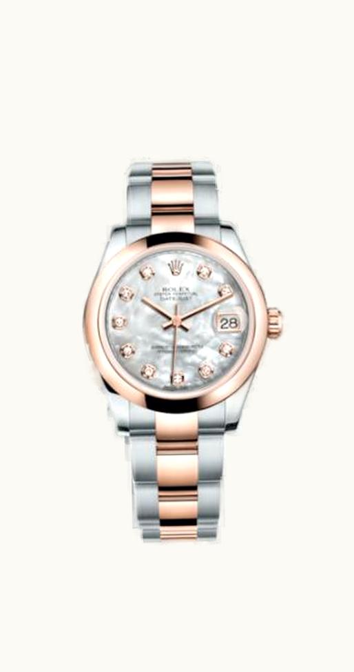 Rolex Datejust 31 Rolesor Everose Domed / Oyster / MOP