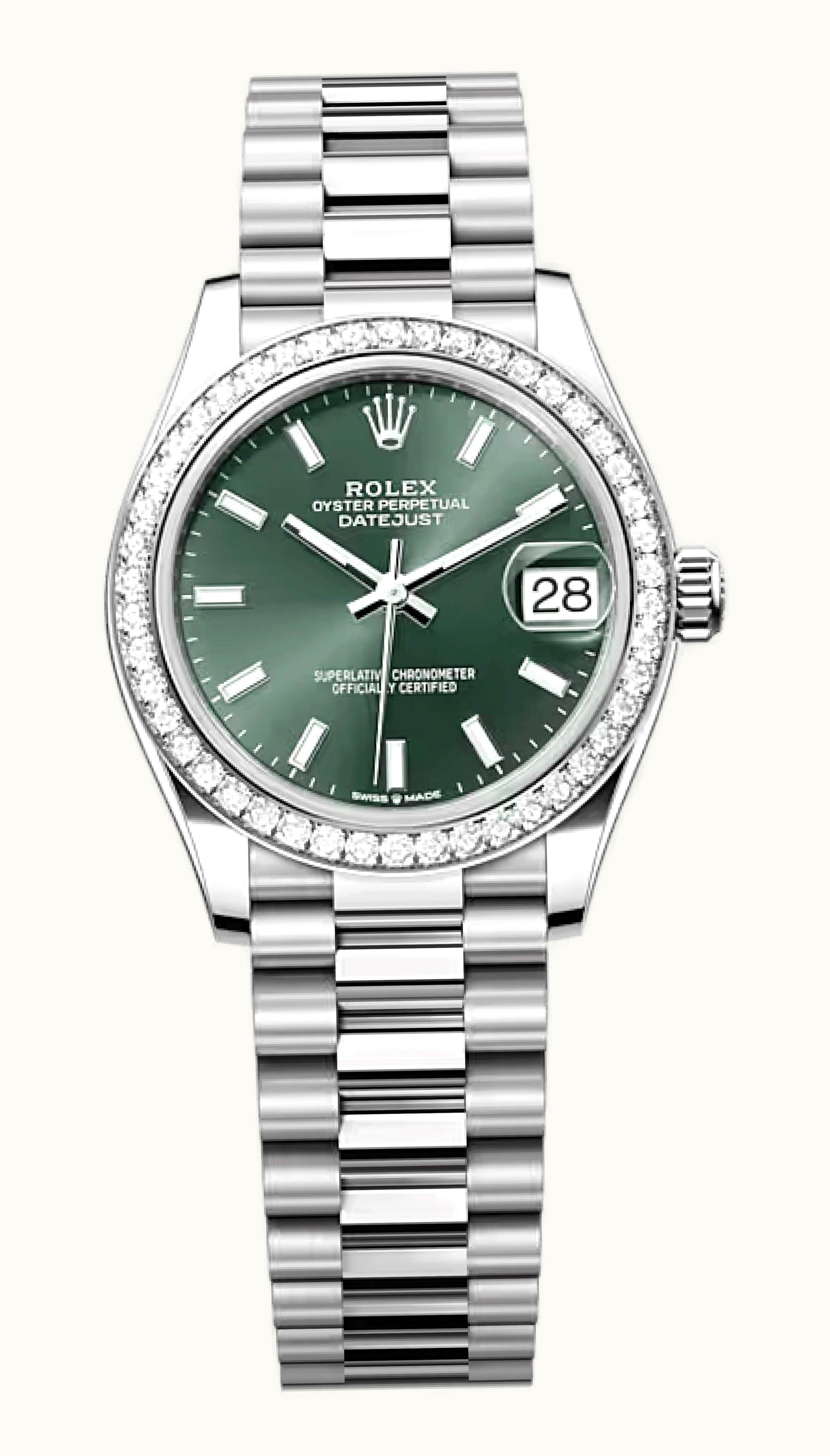 Rolex Datejust 31 Stainless Steel Fluted / Oyster / Dark Rhodium Floral
