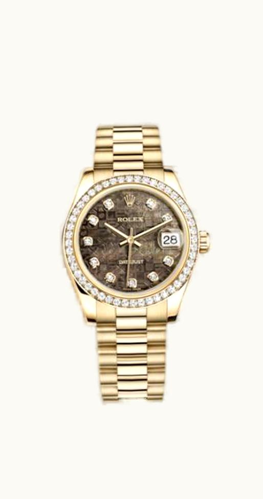 Rolex Datejust 31 Yellow Gold Diamond / President / Black MOP Computer