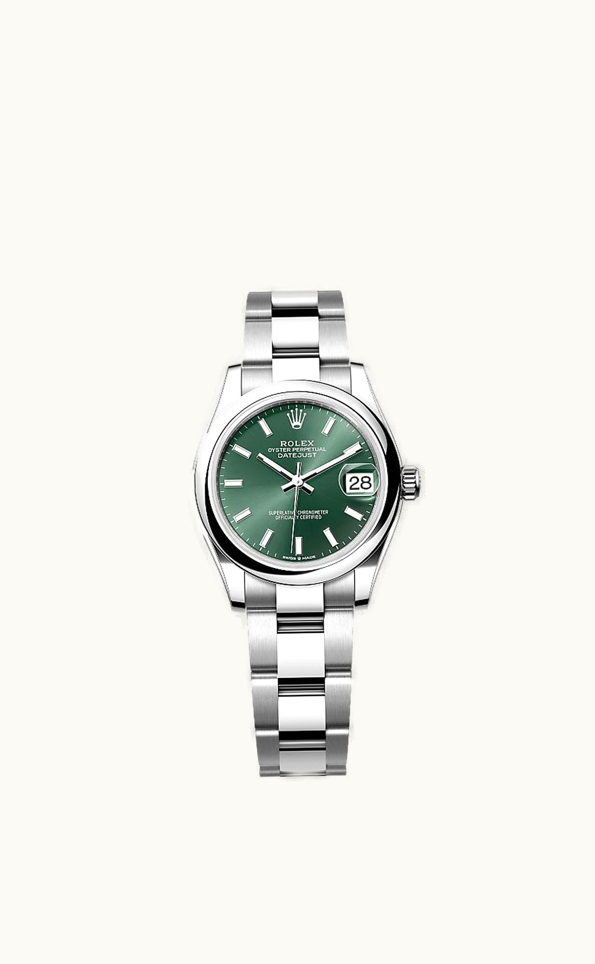 Rolex Datejust 31 Stainless Steel Domed / Oyster / Black Arabic