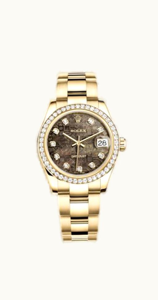 Rolex Datejust 31 Yellow Gold Diamond / Oyster / Black MOP Computer
