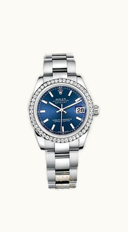 Rolex Datejust 31 Stainless Steel Diamond / Oyster / Blue