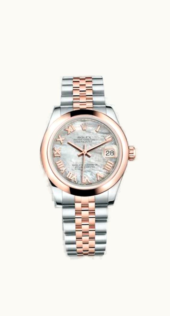 Rolex Datejust 31 Rolesor Everose Domed / Jubilee / MOP Roman
