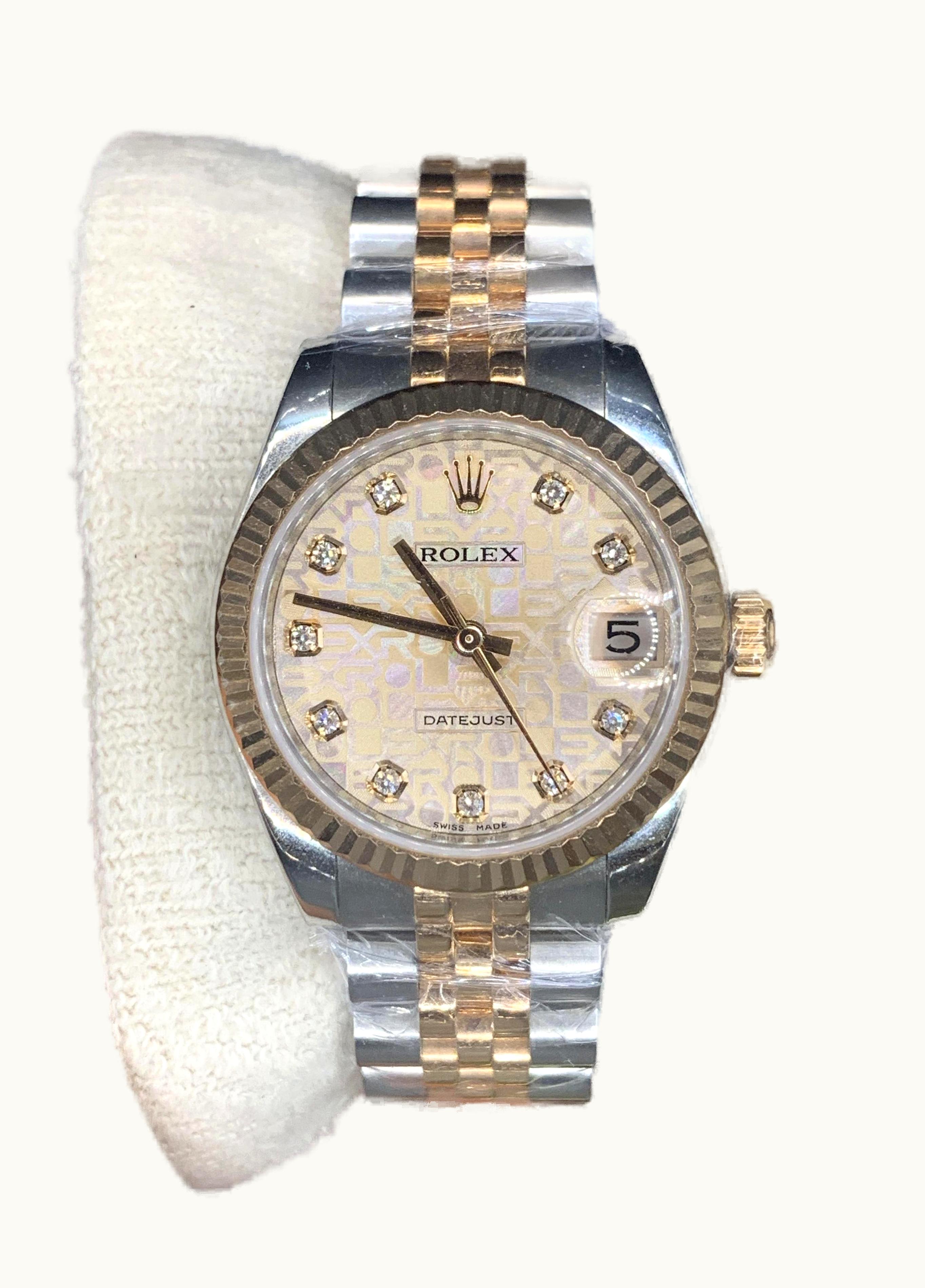 Rolex Datejust 31 Rolesor Everose Fluted / Jubilee / Pink Computer