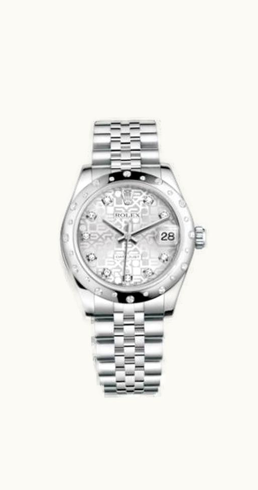 Rolex Datejust 31 Stainless Steel Domed Diamond / Jubilee / Silver Computer