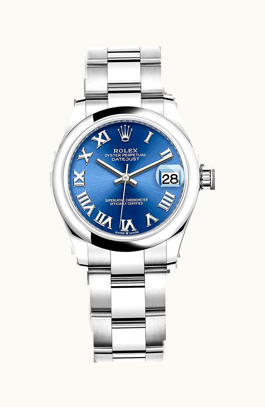 Rolex Datejust 31 Stainless Steel Domed / Jubilee / Blue Roman