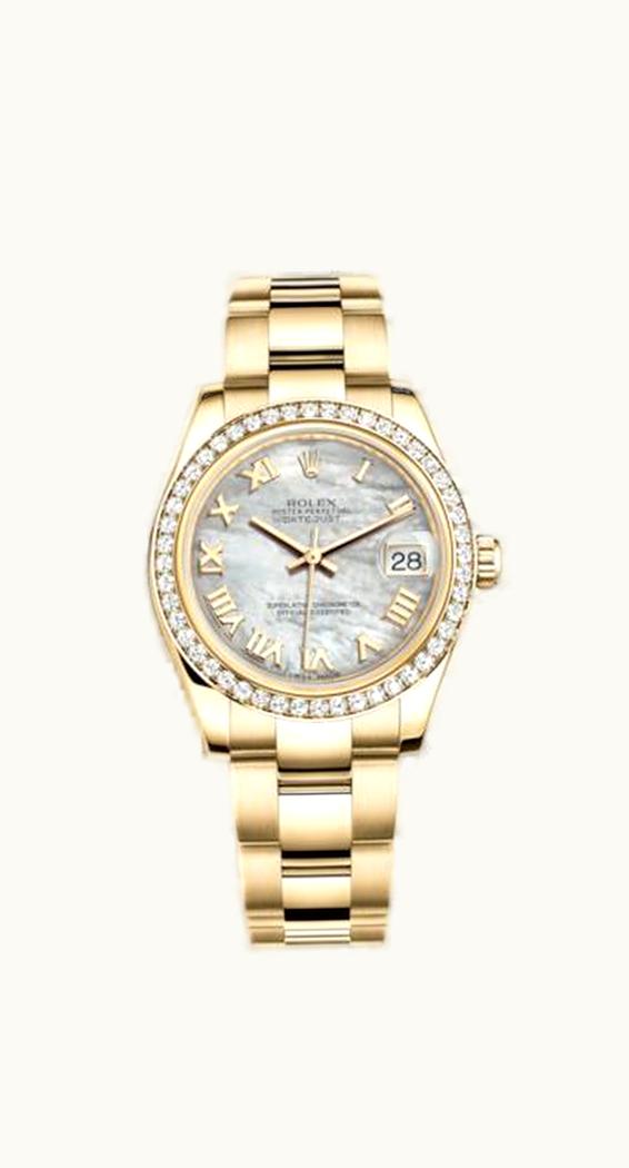 Rolex Datejust 31 Yellow Gold Diamond / Oyster / MOP Roman