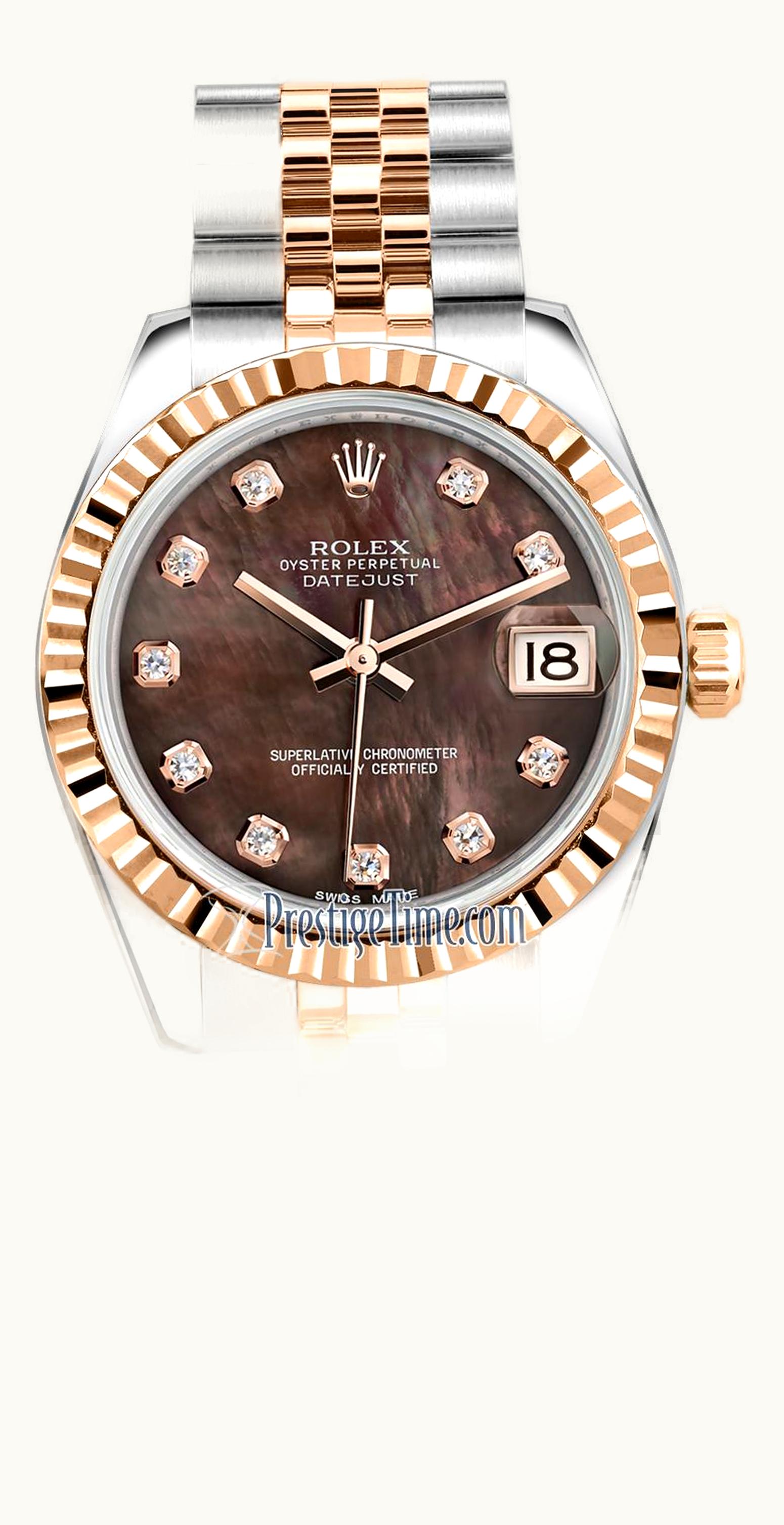 Rolex Datejust 31 Rolesor Everose Fluted / Oyster / Pink Computer