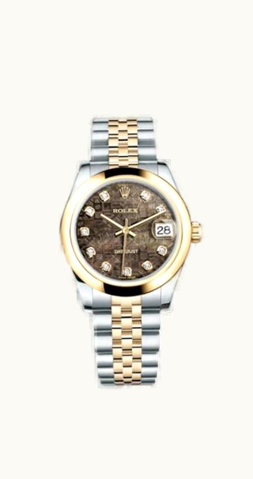 Rolex Datejust 31 Rolesor Yellow Domed / Jubilee / Black MOP Computer