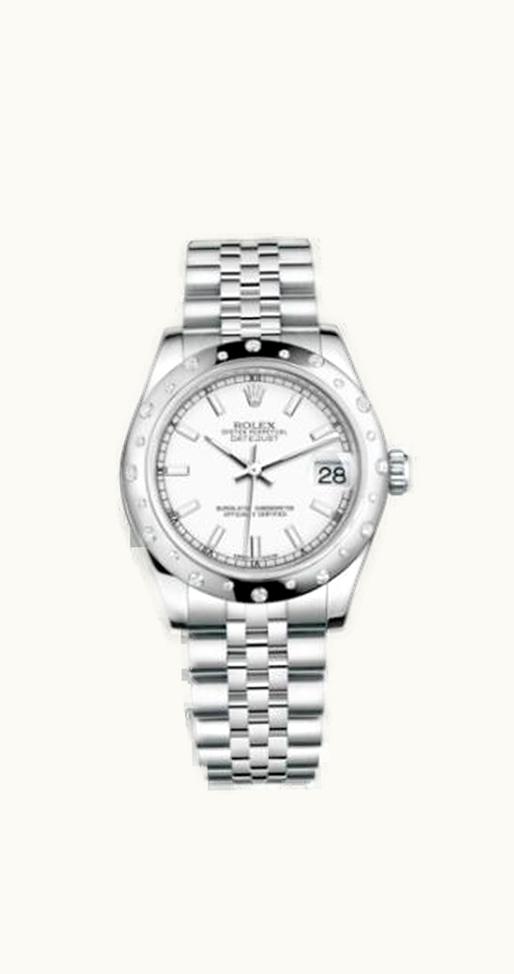 Rolex Datejust 31 Stainless Steel Domed Diamond / Jubilee / White