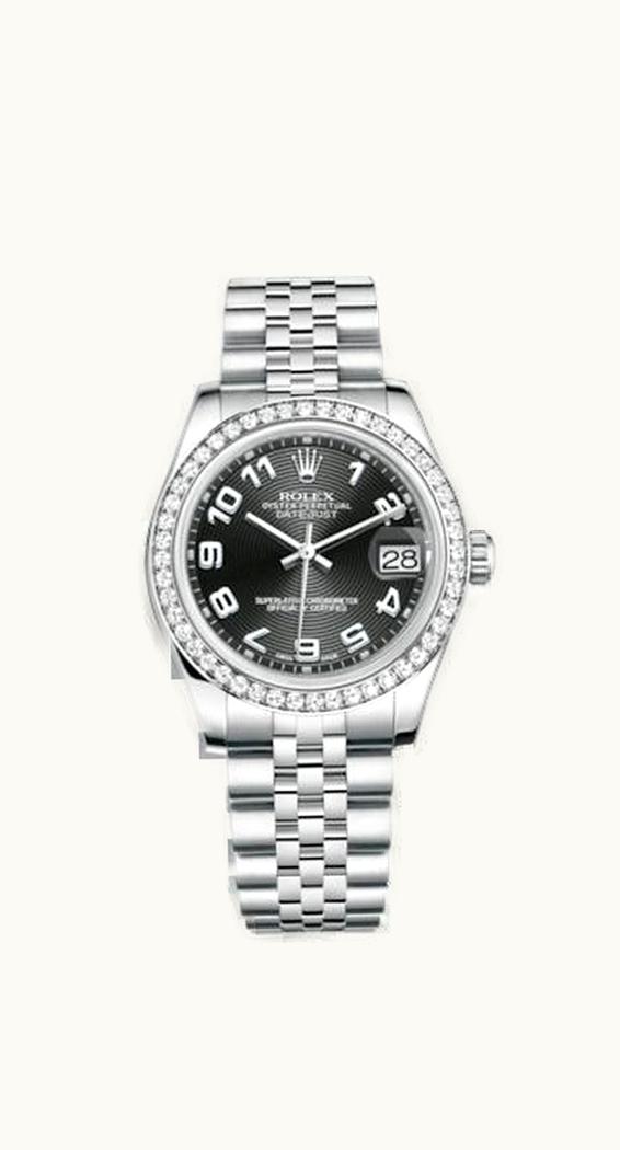Rolex Datejust 31 Stainless Steel Diamond / Jubilee / Black - Arabic