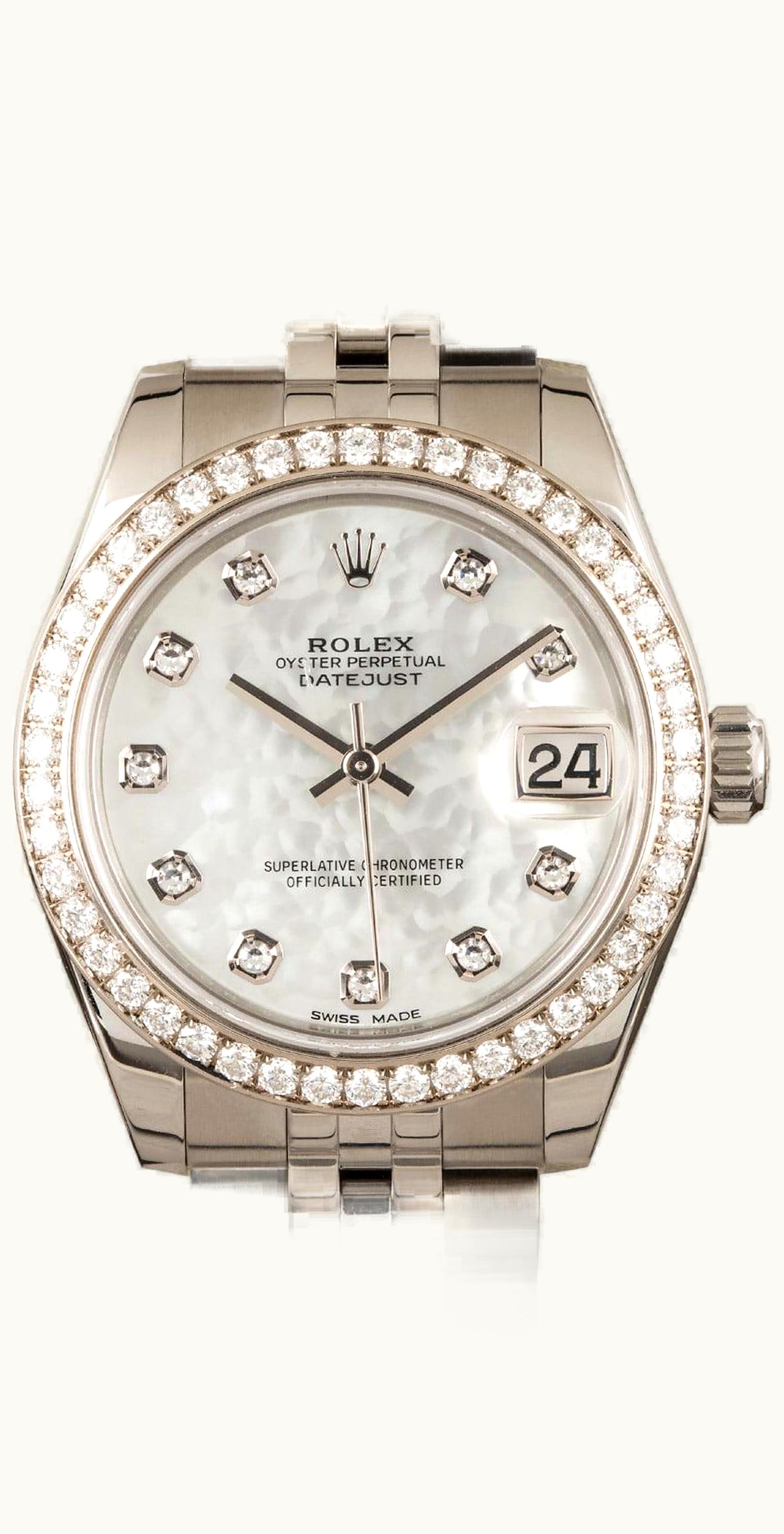 Rolex Datejust 31 Stainless Steel Diamond / Oyster / Rhodium - Roman