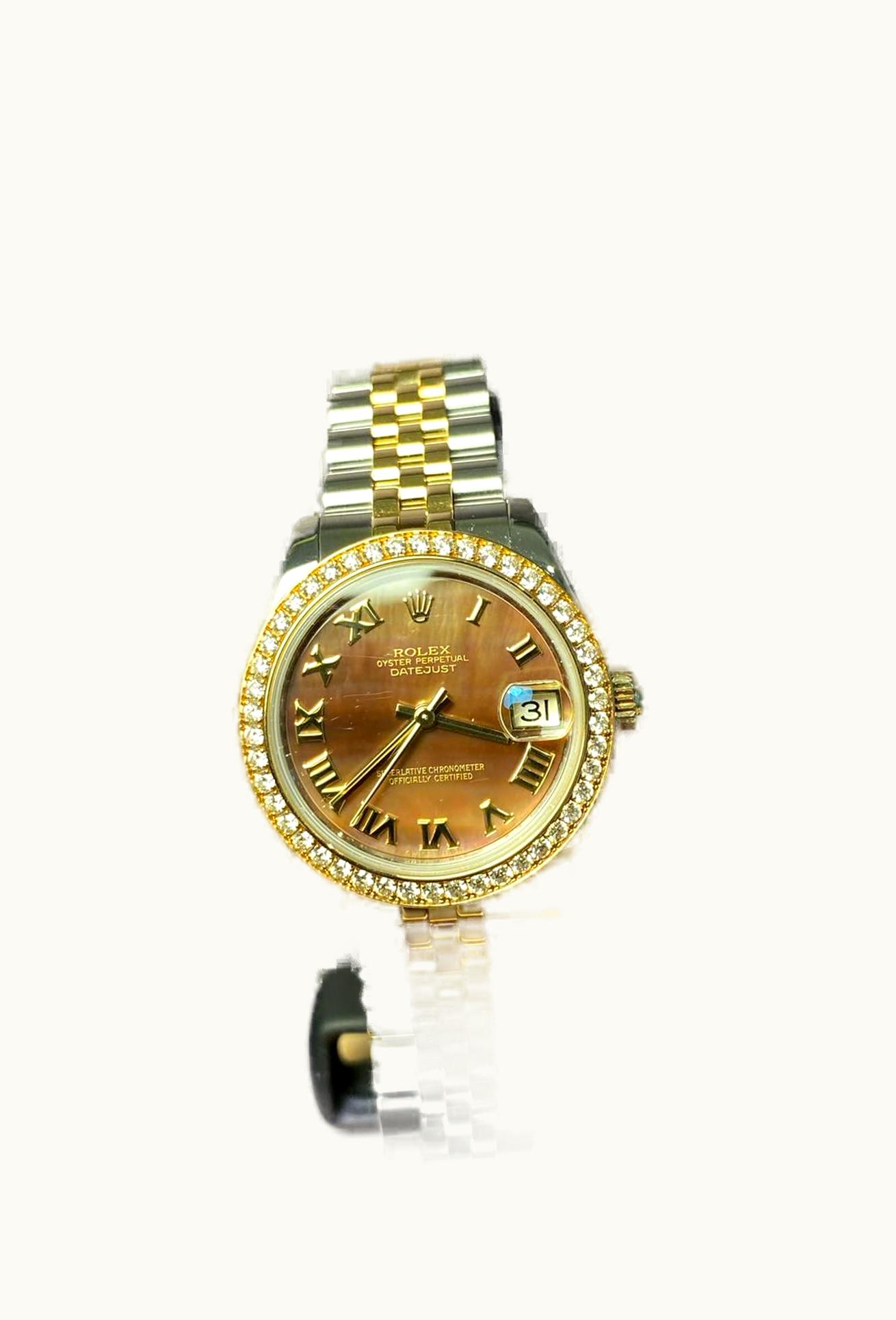 Rolex Datejust 31 Rolesor Yellow Diamond / Jubilee / Black MOP