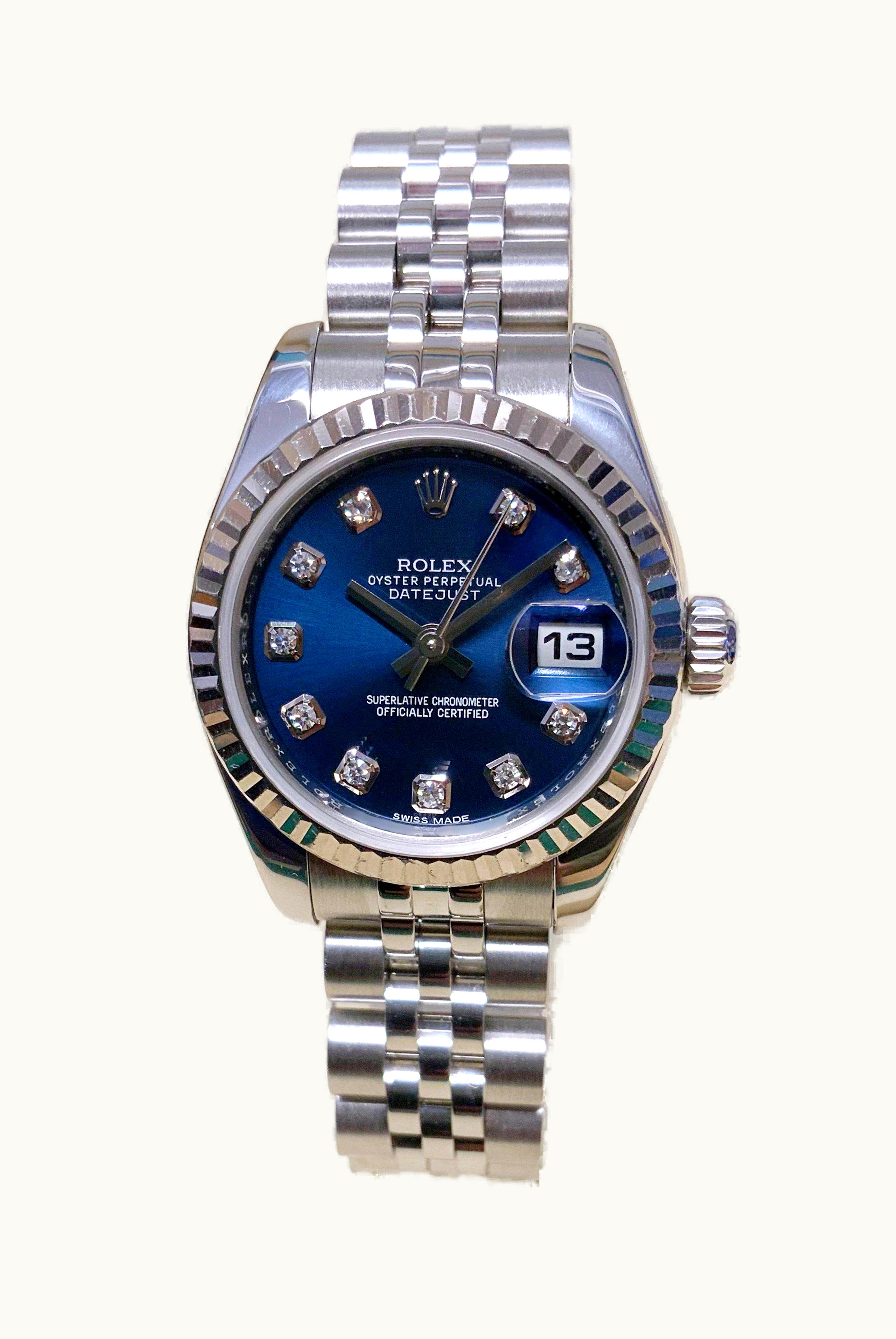 Rolex Datejust 31 Stainless Steel Diamond / Jubilee / Blue - Roman