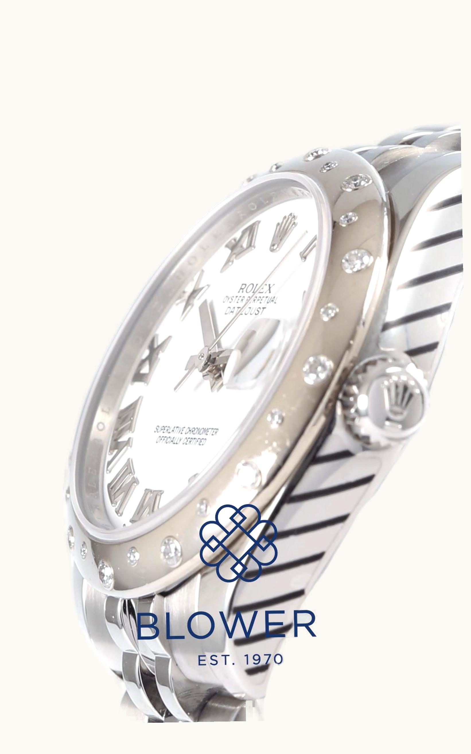 Rolex Datejust 31 Stainless Steel Domed Diamond / Oyster / Blue - Roman