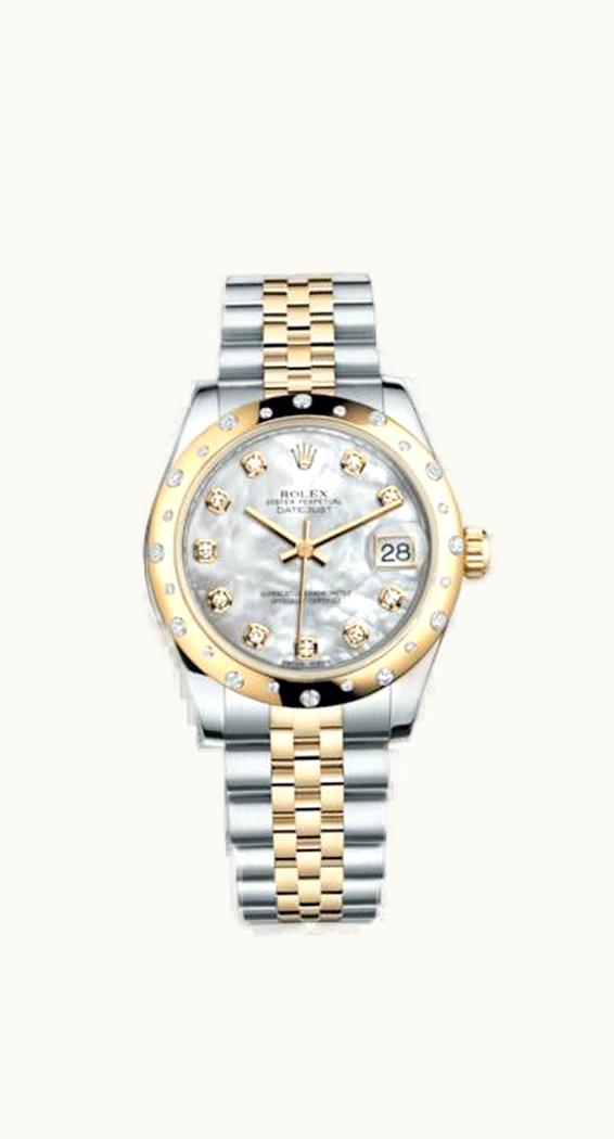 Rolex Datejust 31 Rolesor Yellow Domed Diamond / Jubilee / MOP Diamond
