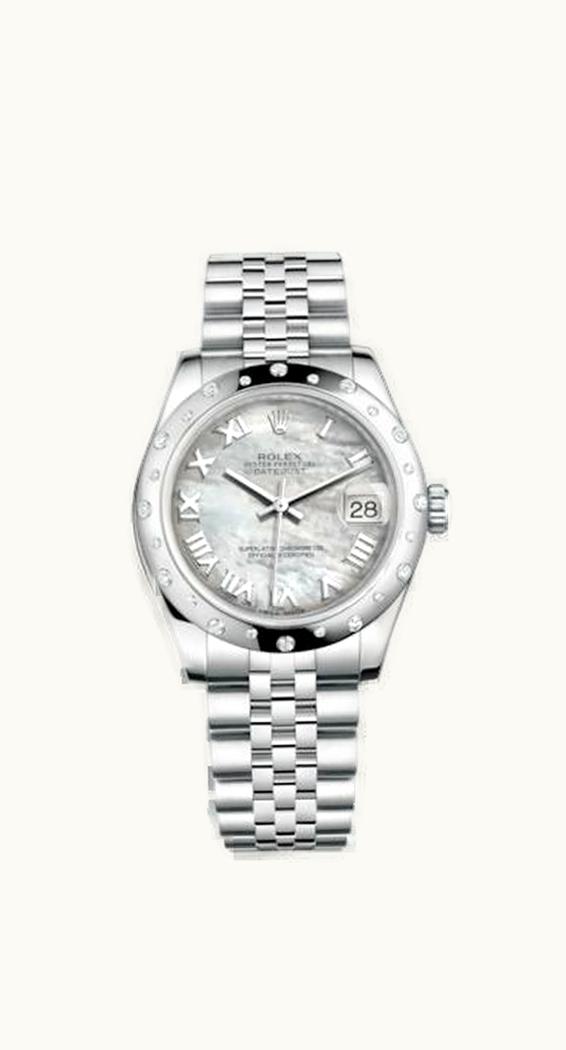 Rolex Datejust 31 Stainless Steel Domed Diamond / Jubilee / MOP - Roman