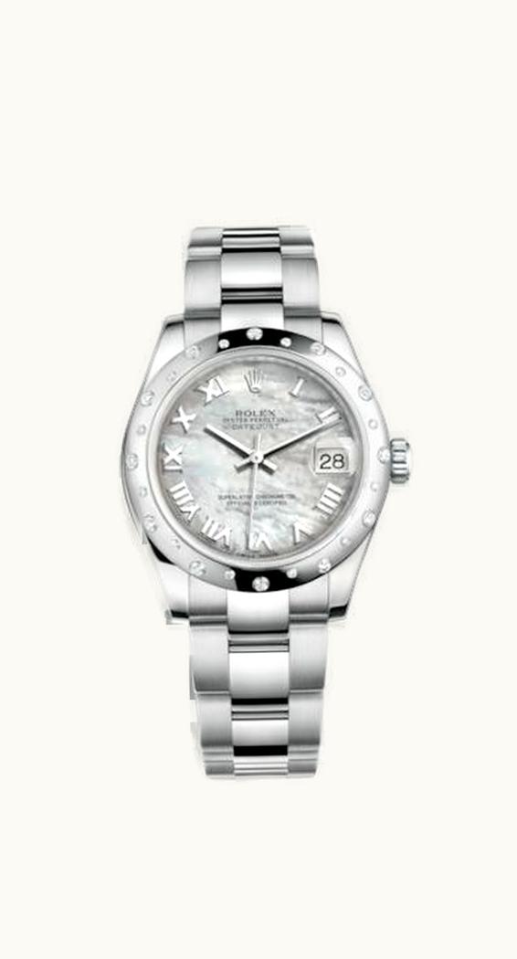 Rolex Datejust 31 Stainless Steel Domed Diamond / Oyster / MOP - Roman