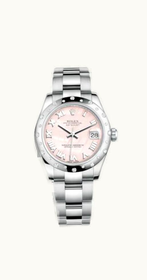 Rolex Datejust 31 Stainless Steel Domed Diamond / Oyster / Pink MOP - Roman