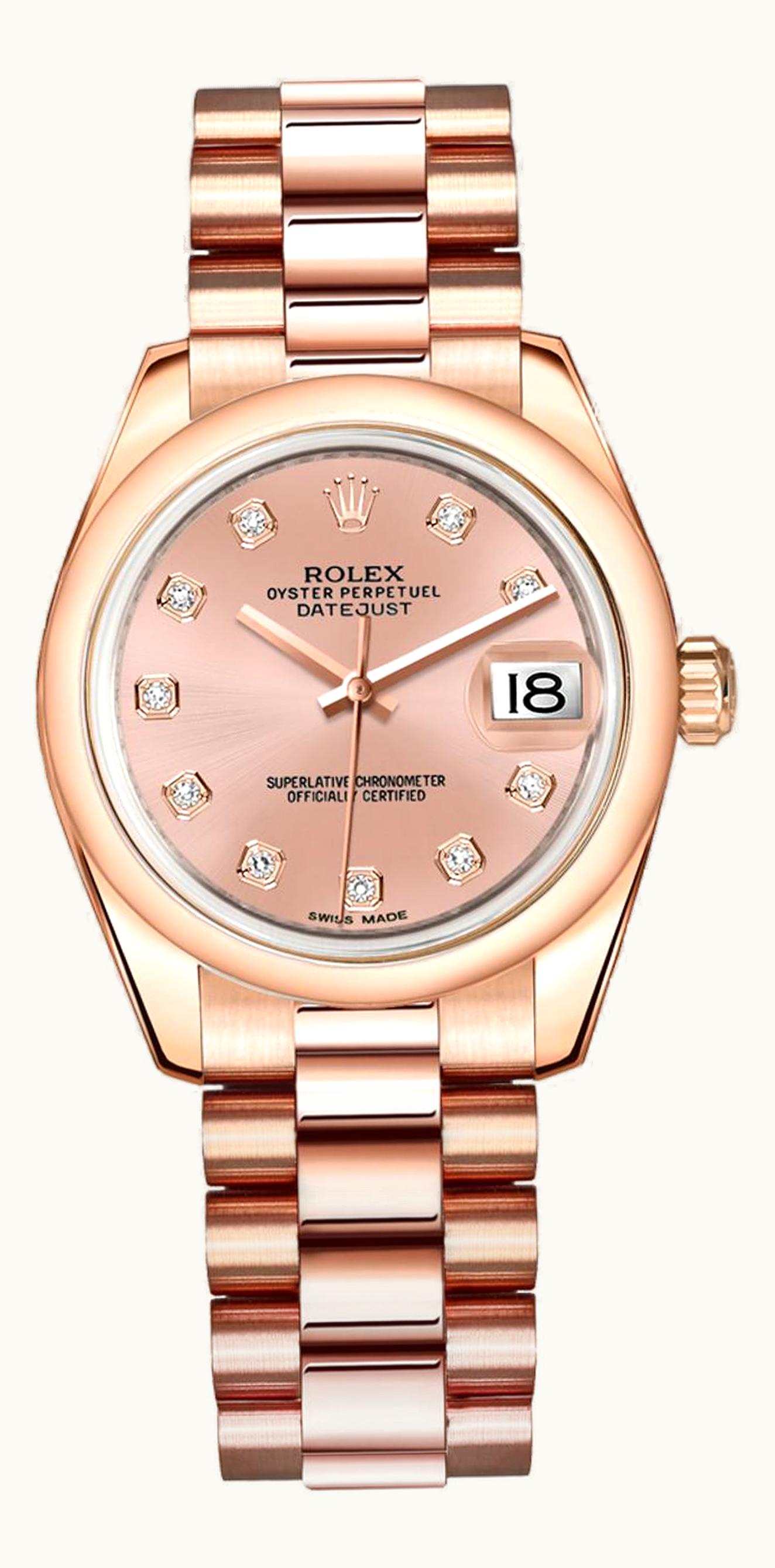 Rolex Datejust 31 Everose Domed / President / Pink Floral