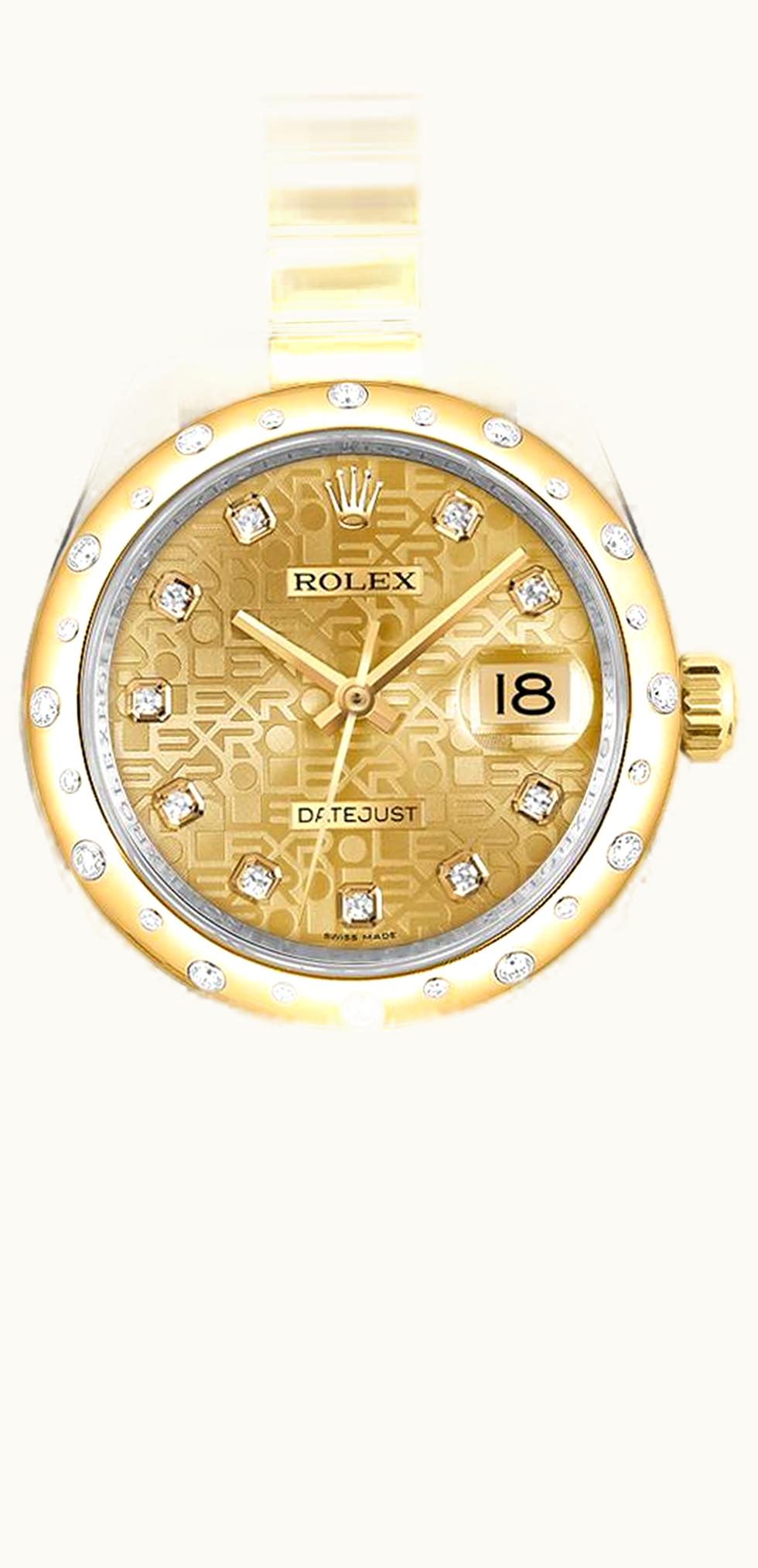 Rolex Datejust 31 Rolesor Yellow Domed Diamond / Jubilee / Champagne Computer