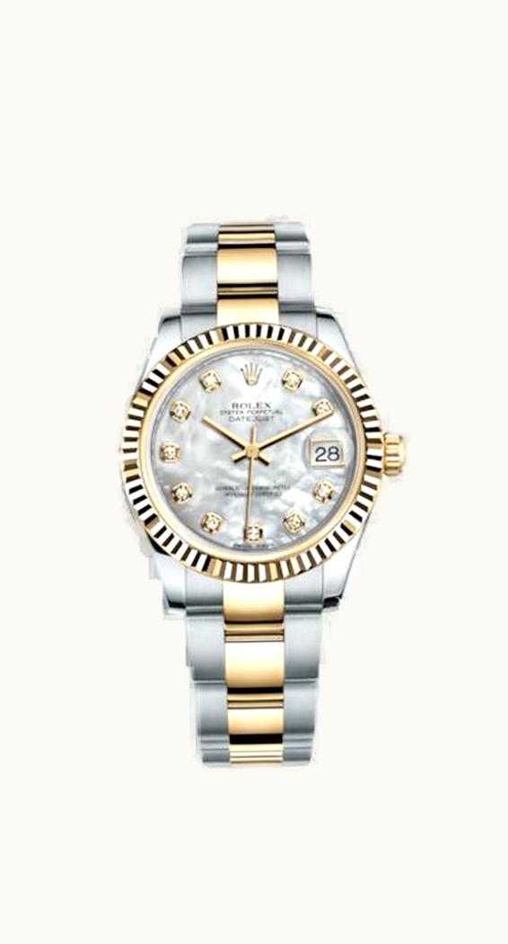 Rolex Datejust 31 Rolesor Yellow Fluted / Oyster / MOP