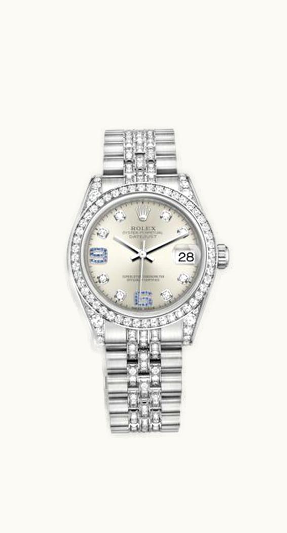 Rolex Datejust 31 White Gold Diamond / Jubilee Diamond / Silver Diamond