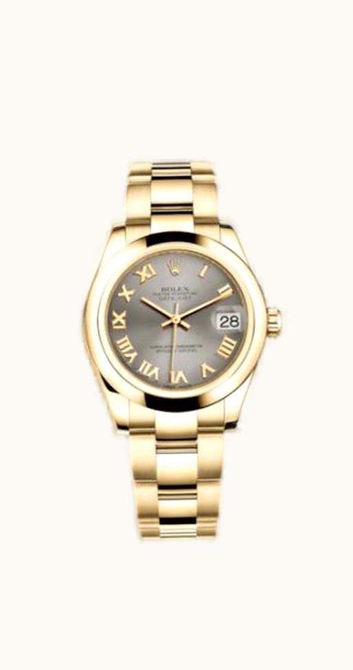 Rolex Datejust 31 Yellow Gold Domed / Oyster/ Steel Roman