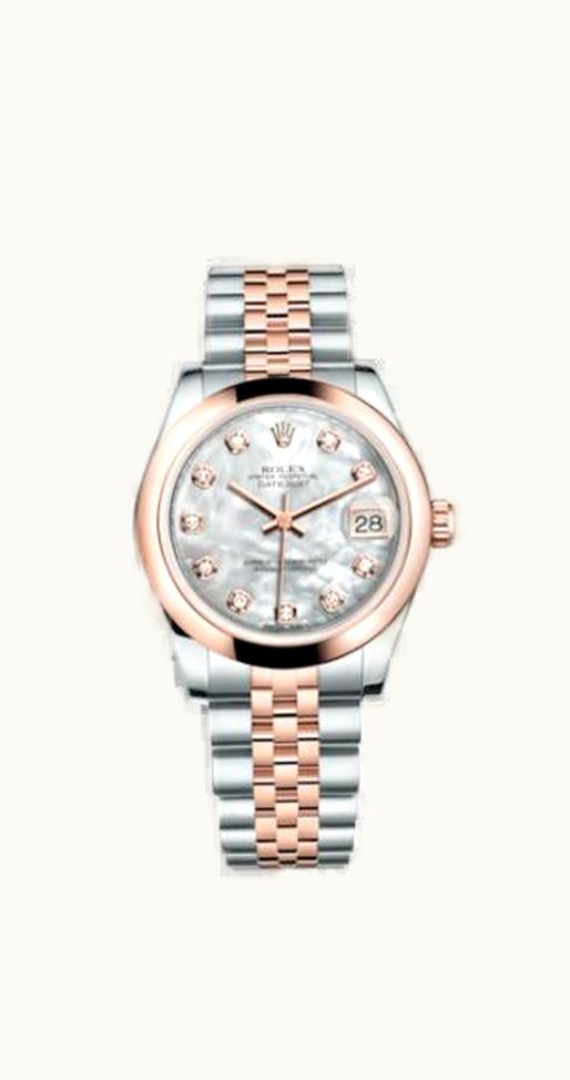 Rolex Datejust 31 Rolesor Everose Domed / Jubilee / MOP