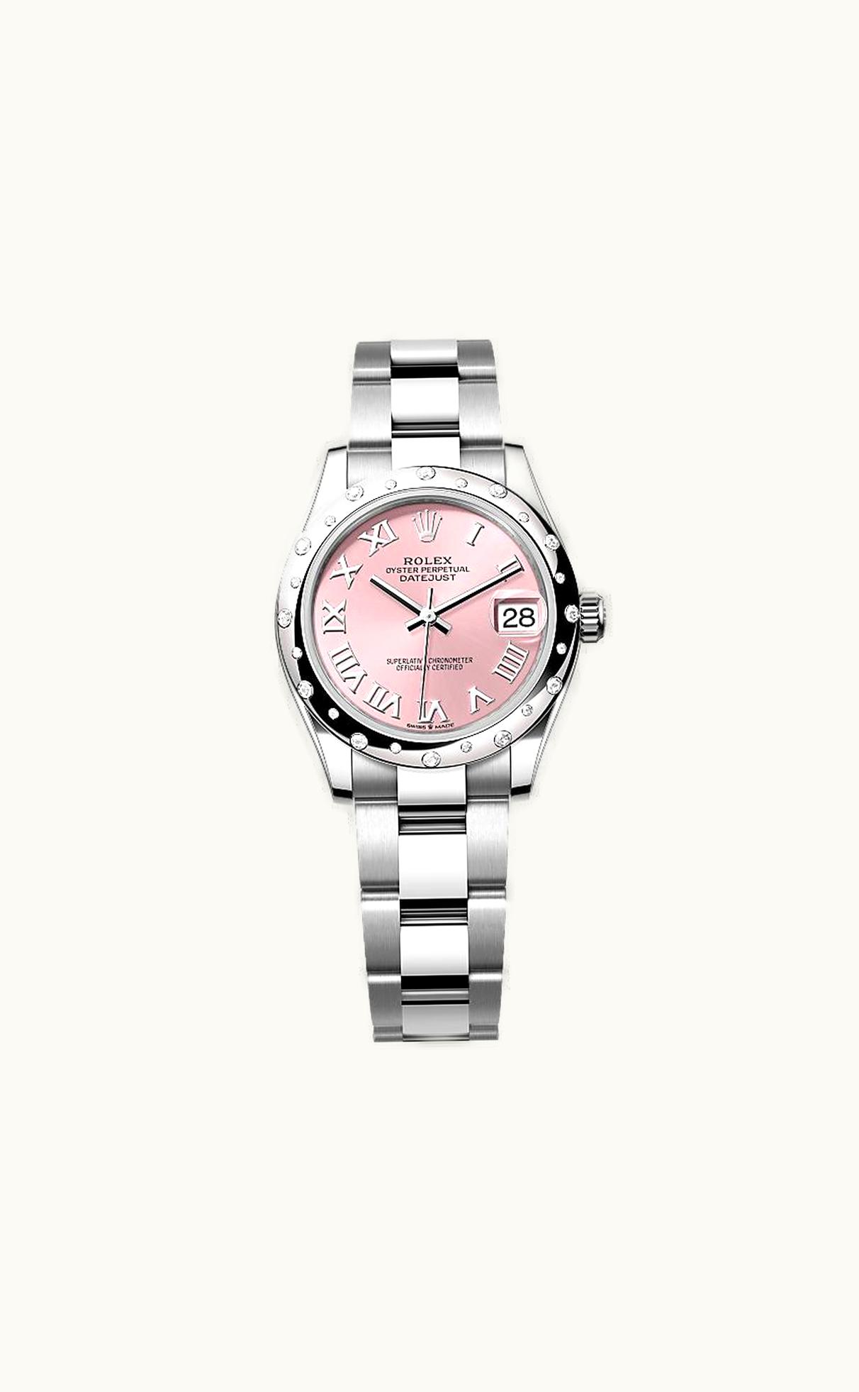 Rolex Datejust 31 Everose Domed / President / Pink