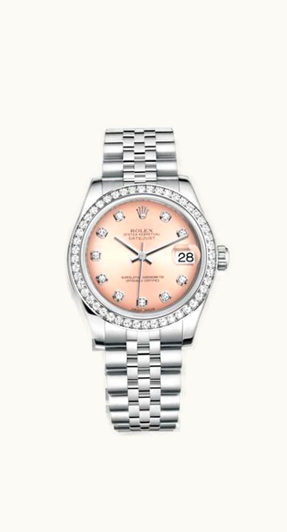 Rolex Datejust 31 Stainless Steel Diamond / Jubilee / Pink - Diamond