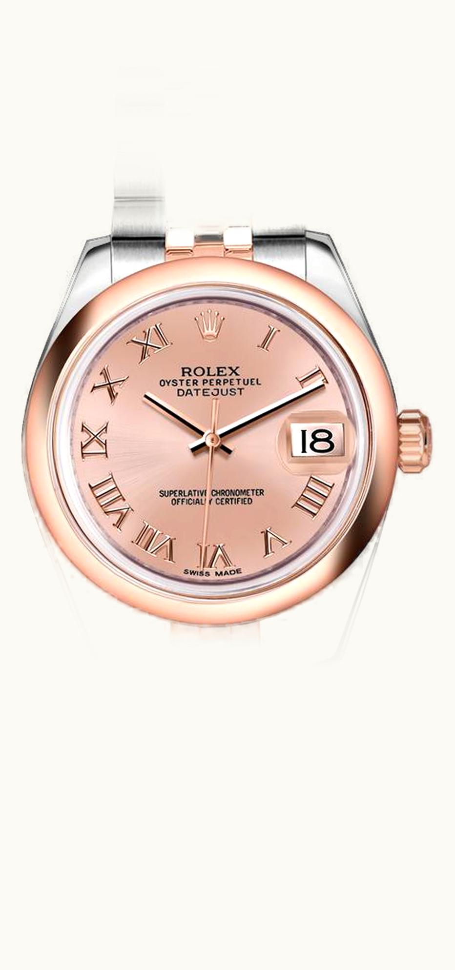 Rolex Datejust 31 Rolesor Everose Domed / Jubilee / Pink Roman