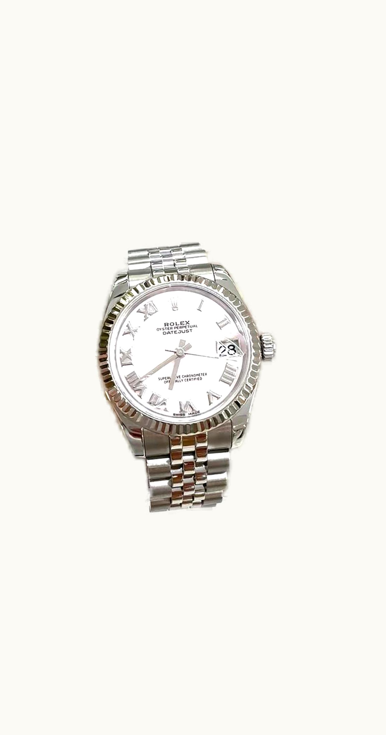 Rolex Datejust 31 Stainless Steel Fluted / Jubilee / Pink MOP Roman