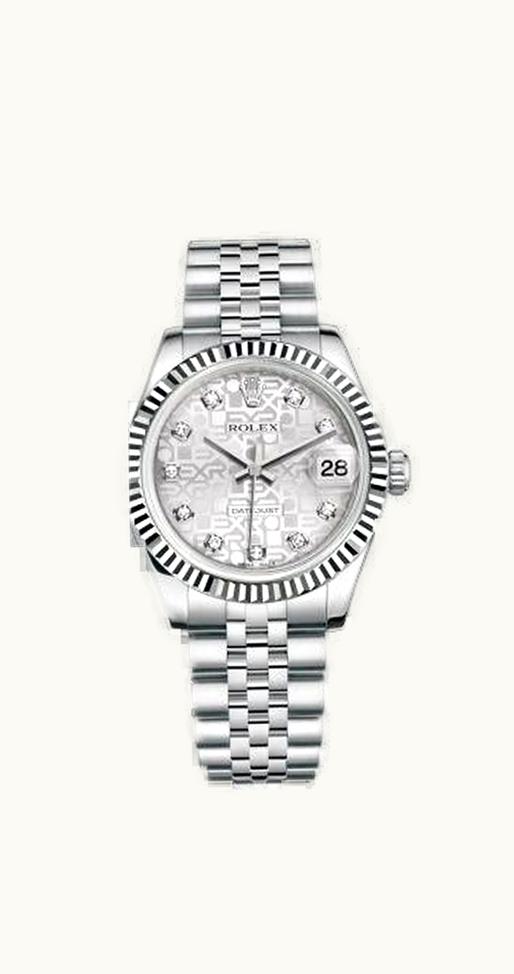 Rolex Datejust 31 Stainless Steel Fluted / Jubilee / Silver Computer