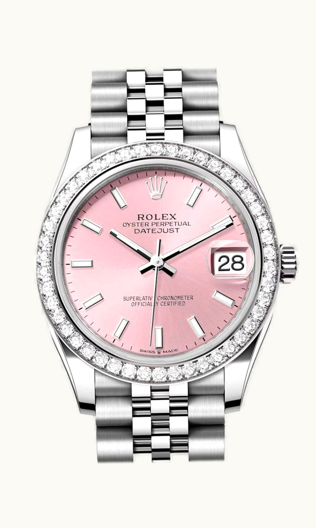 Rolex Datejust 31 Stainless Steel Diamond / Jubilee / Pink - Roman