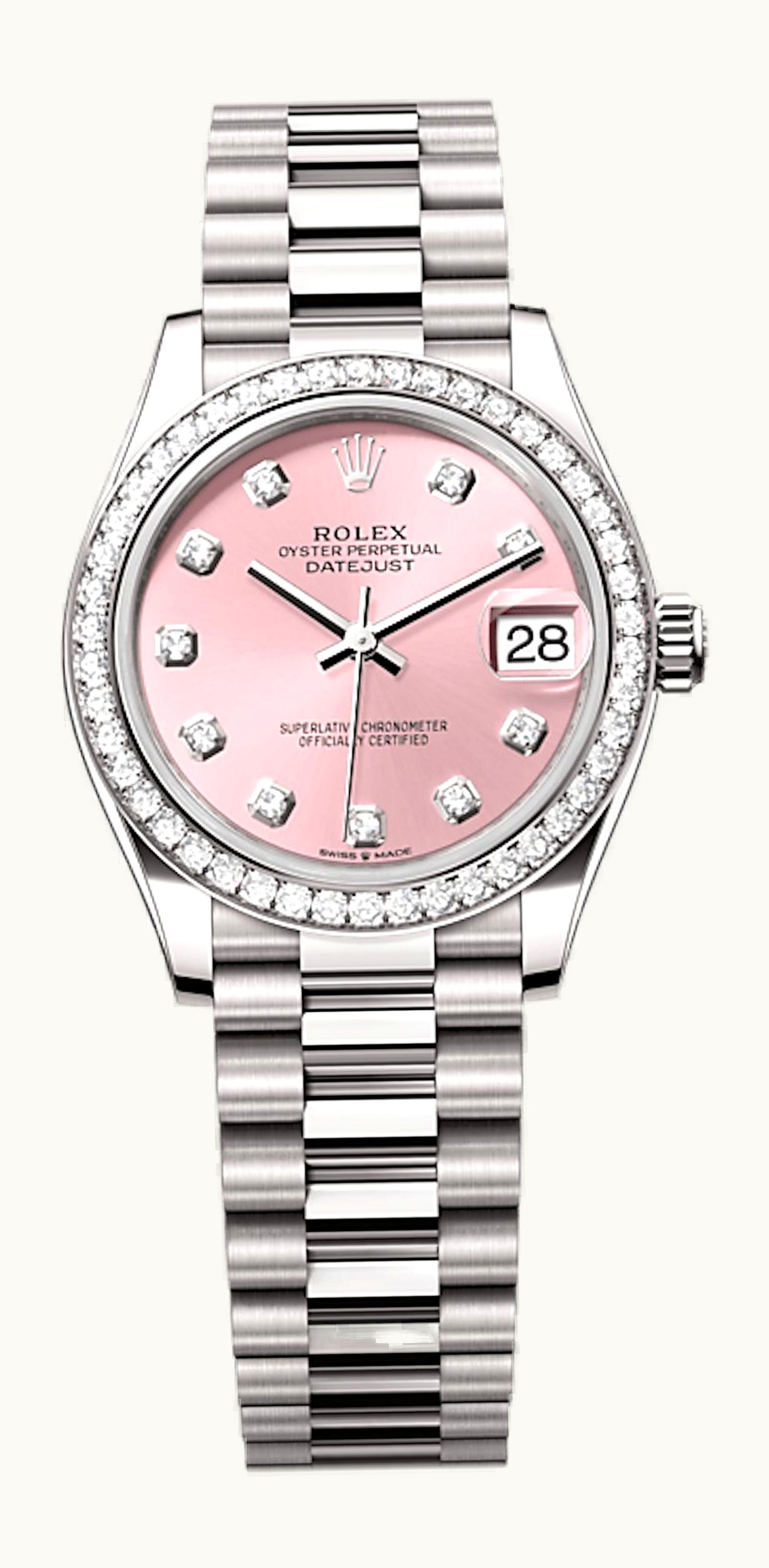 Rolex Datejust 31 White Gold Diamond / Pink - Diamond