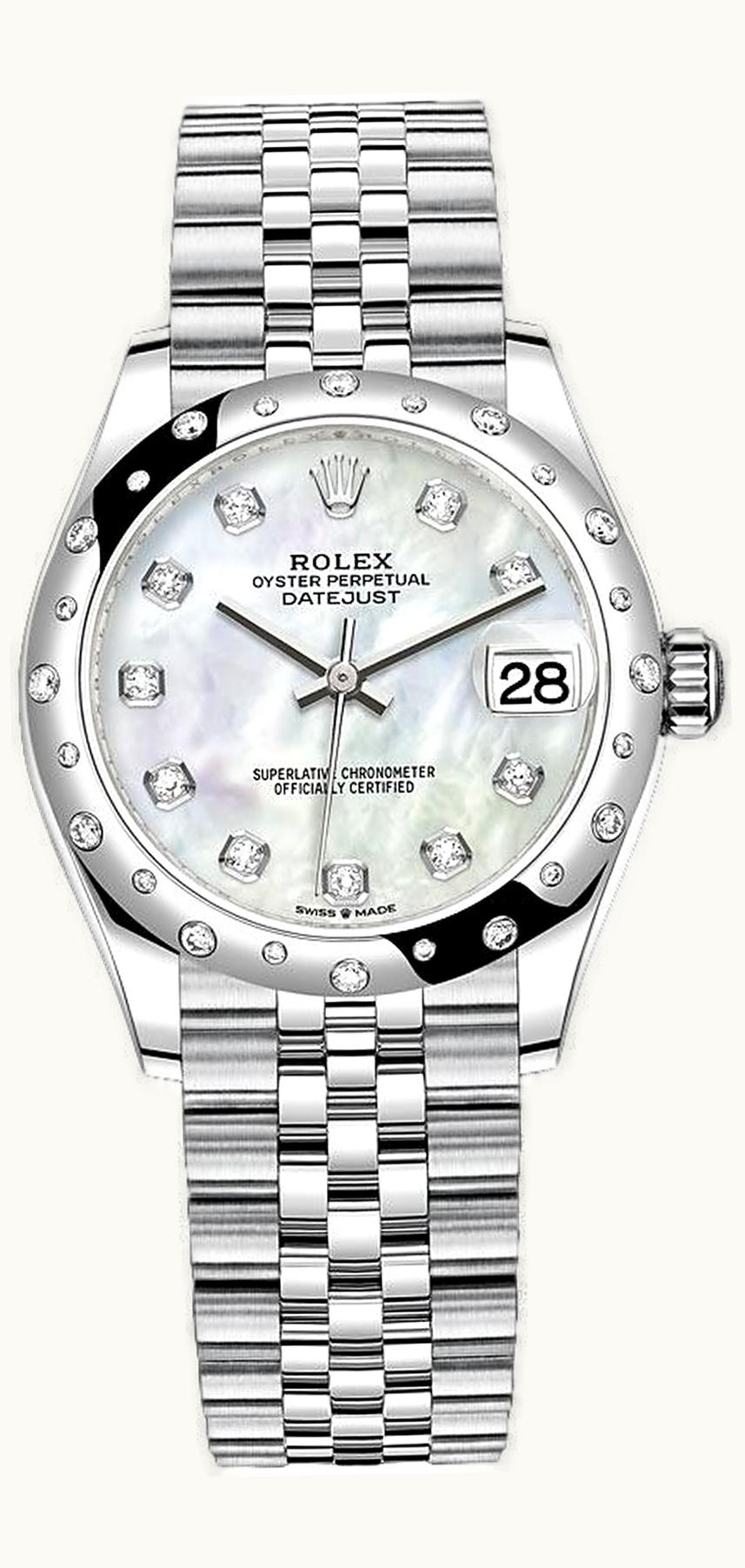 Rolex Datejust 31 Stainless Steel Domed Diamond / Jubilee / MOP