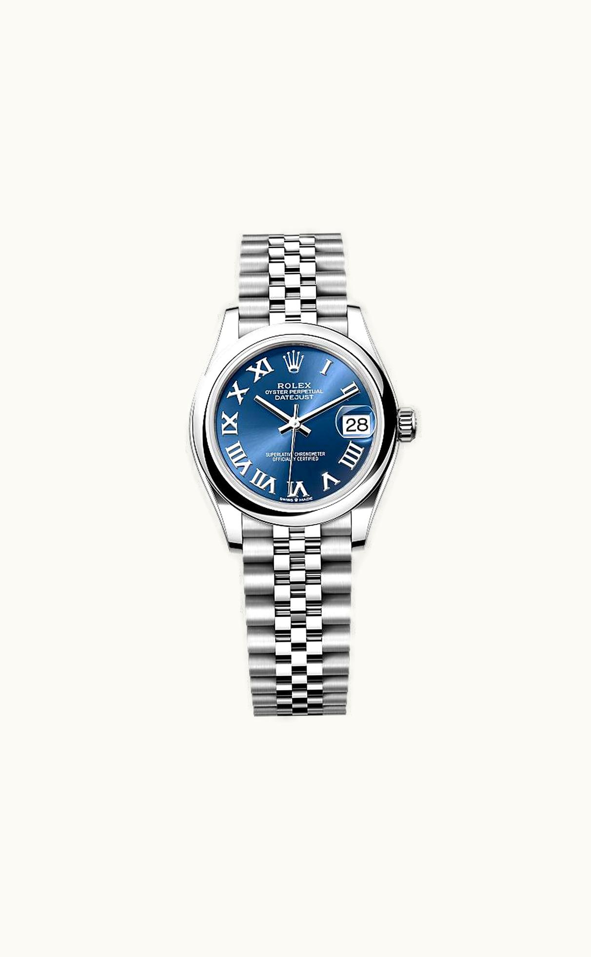 Rolex Datejust 31 Stainless Steel Domed Diamond / Jubilee / Grey