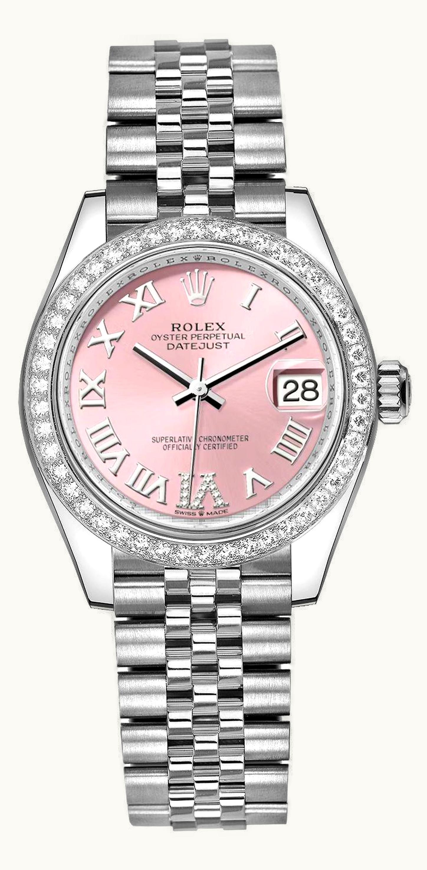 Rolex Datejust 31 Stainless Steel Diamond / Jubilee / Pink - Roman