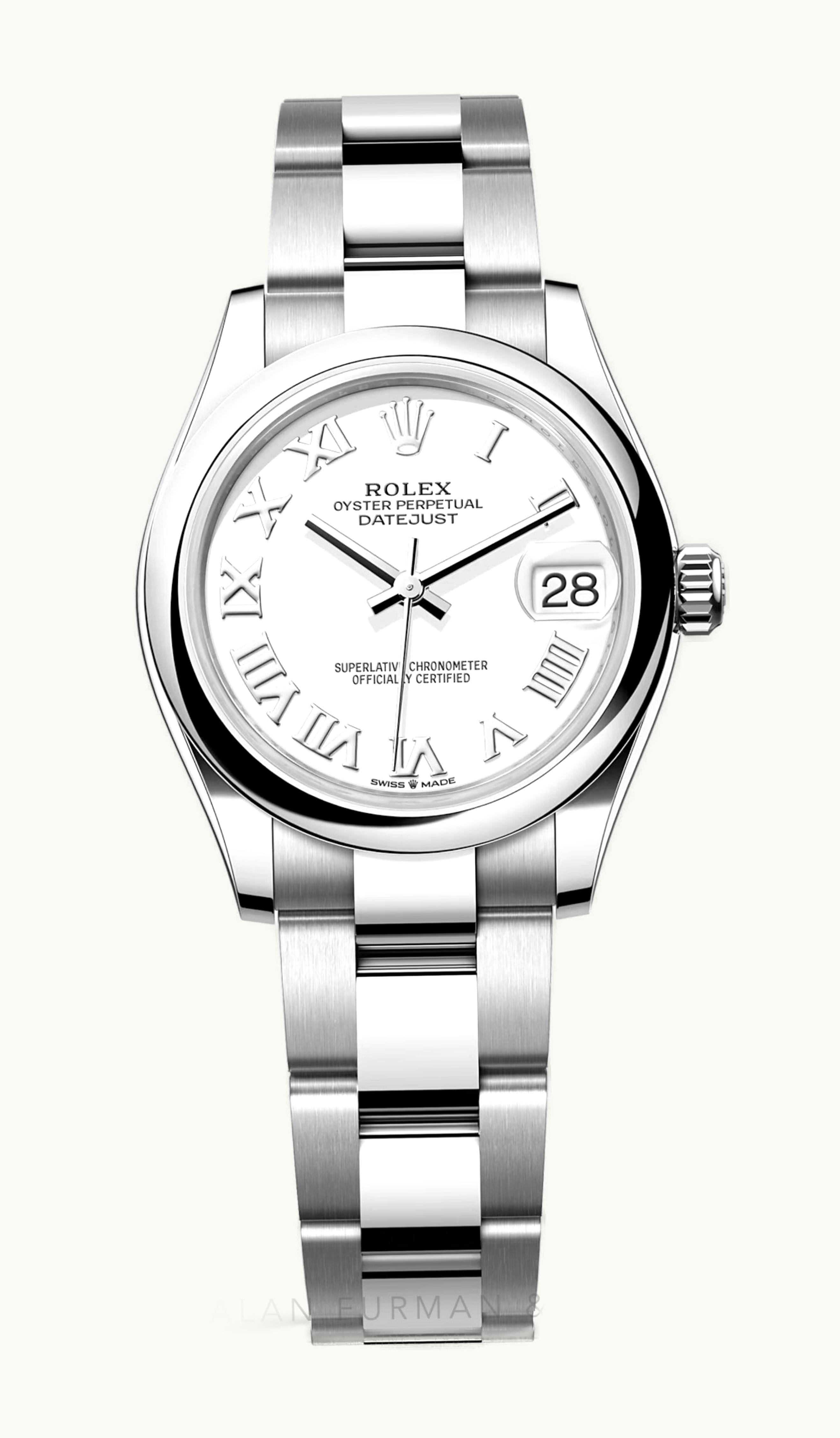 Rolex Datejust 31 Stainless Steel / Oyster / White - Roman