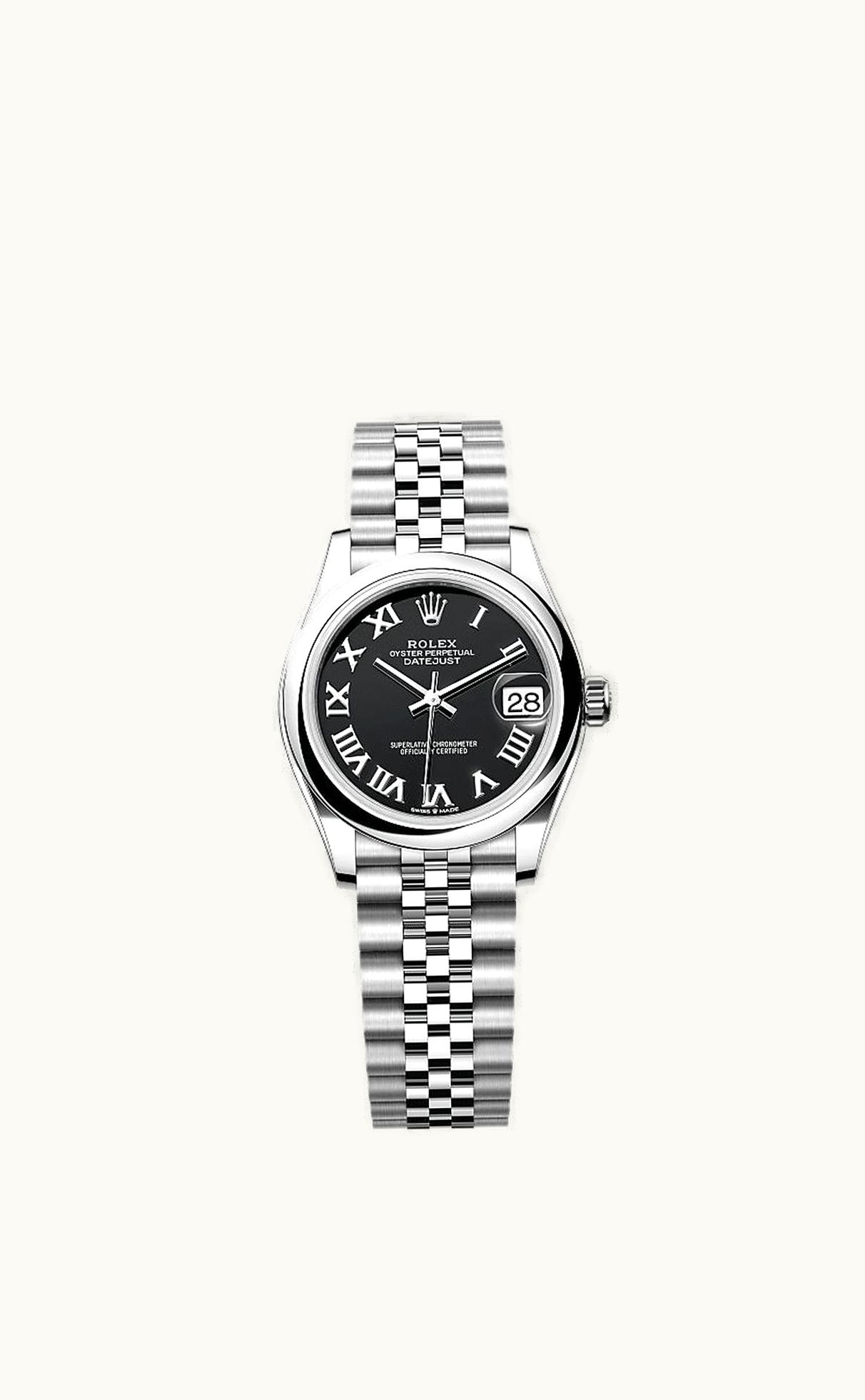 Rolex Datejust 31 Stainless Steel / Jubilee / Black - Roman