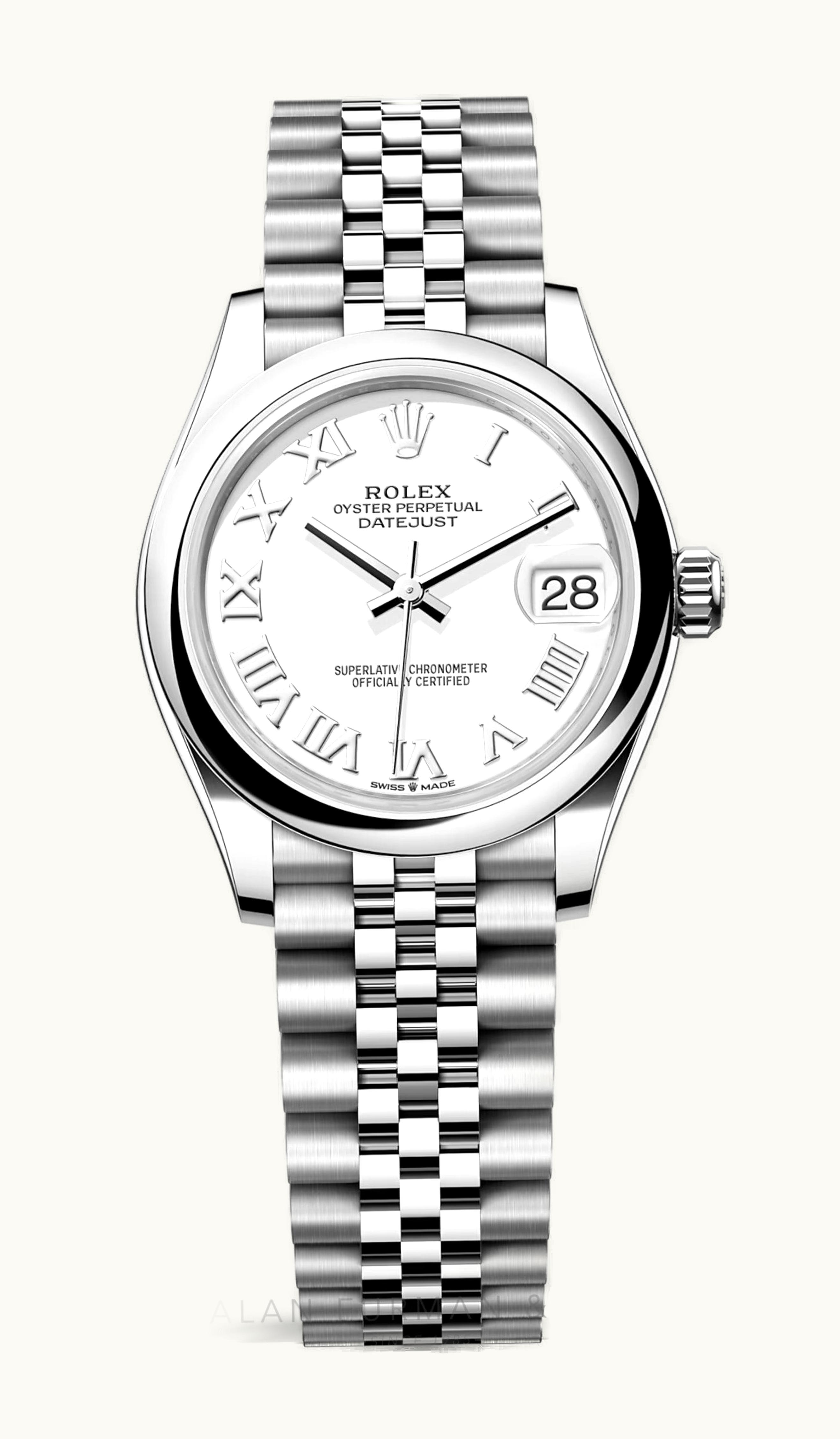 Rolex Datejust 31 Stainless Steel / Jubilee / White - Roman