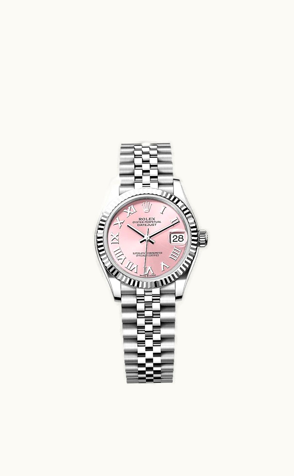 Rolex Datejust 31 Stainless Steel Fluted / Jubilee / Pink - Roman